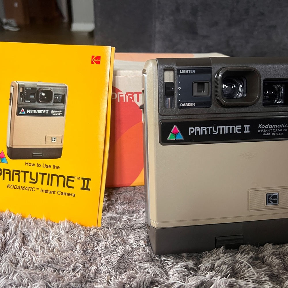 Kodak Partytime II Instant Camera in Tan and Black